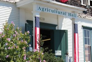 Doorway and Sign in Front of the Agricultural Hall | History